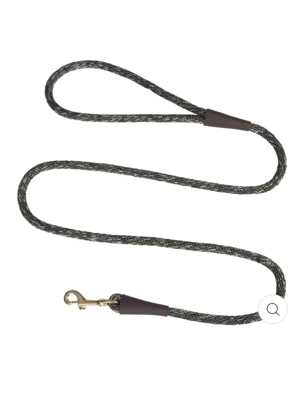 (RGB1) Mendota Pet Small Snap Leash 3/8in x 4-6ft British-Style Rope Leash Camo